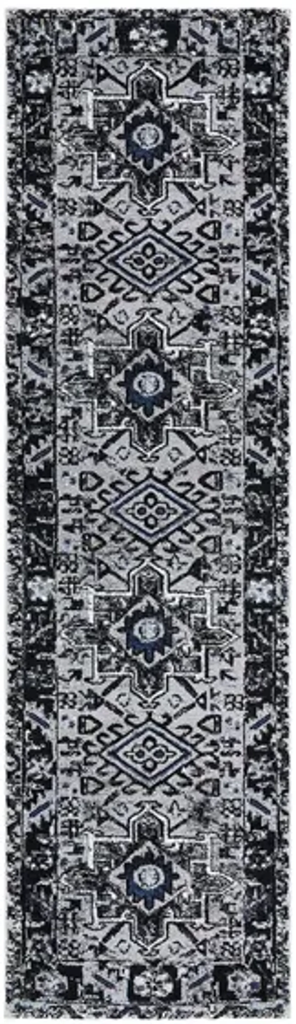 Darius Light Grey Runner Rug