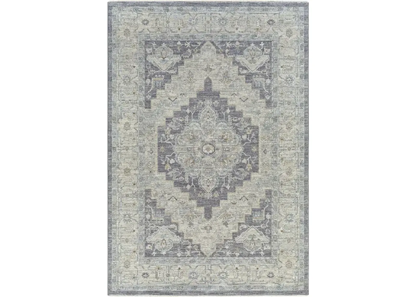 Avant Garde Area Rug in Medium Gray, Charcoal, Light Gray, Beige, Tan, Camel, Denim by Surya