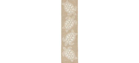 Turtle Indoor/Outdoor Area Rug in Neutral by Trans-Ocean Import Co Inc