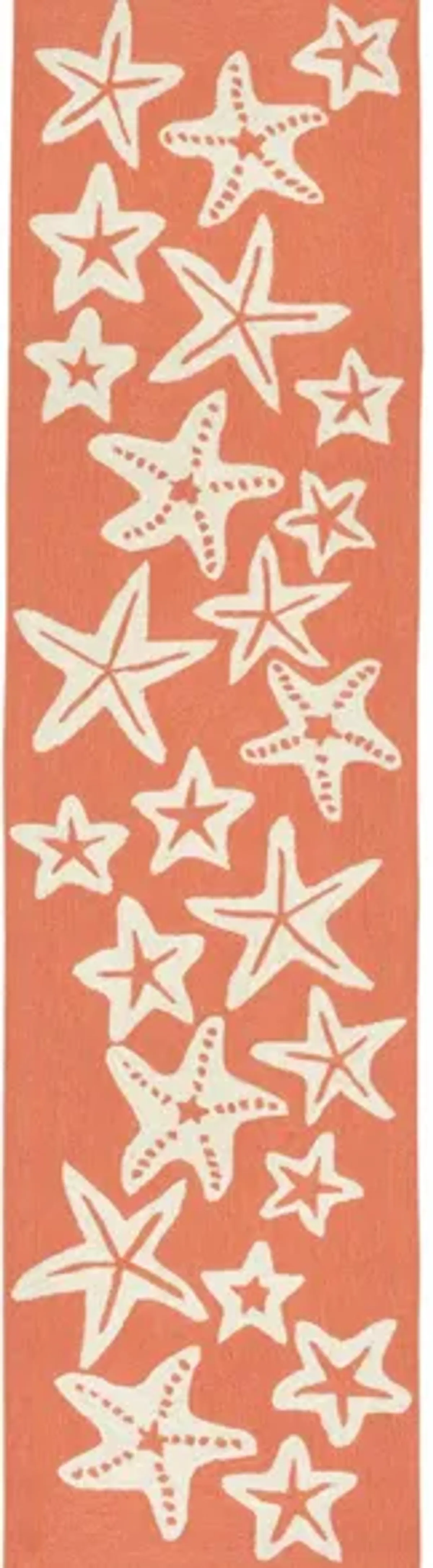 Starfish Indoor/Outdoor Area Rug in Coral by Trans-Ocean Import Co Inc