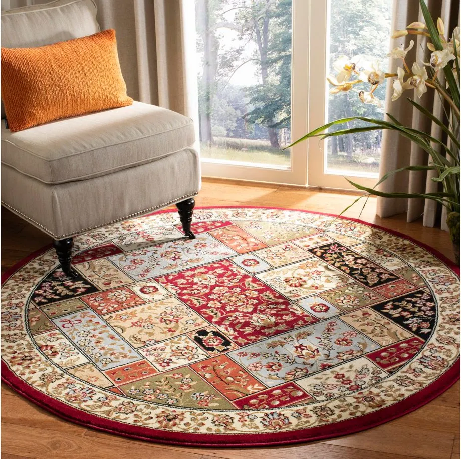 Marchwood Area Rug Round in Multi / Ivory by Safavieh