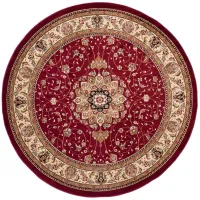 Wessex Area Rug Round in Red / Ivory by Safavieh