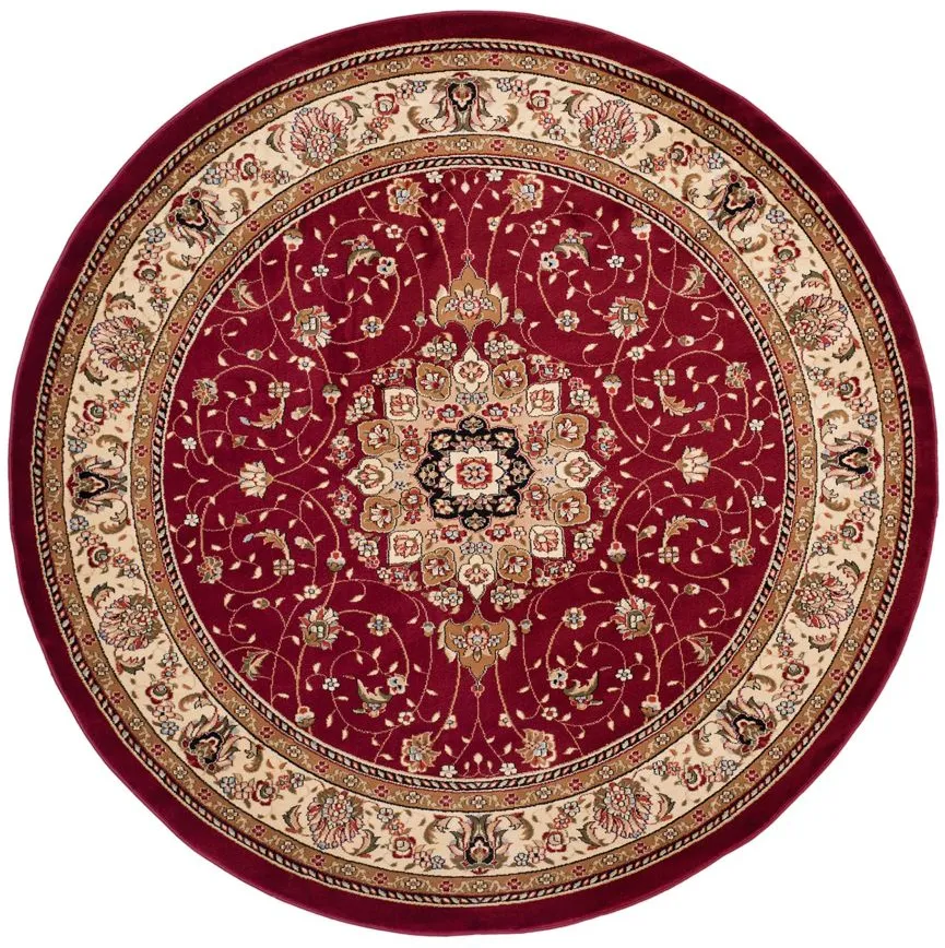Wessex Area Rug Round in Red / Ivory by Safavieh
