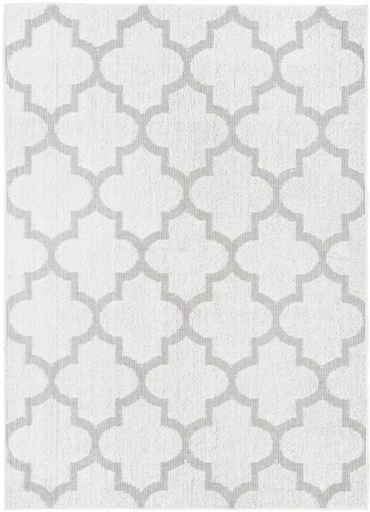 Bermuda Trellis Indoor/Outdoor Area Rug in Ivory & Light Gray by Safavieh