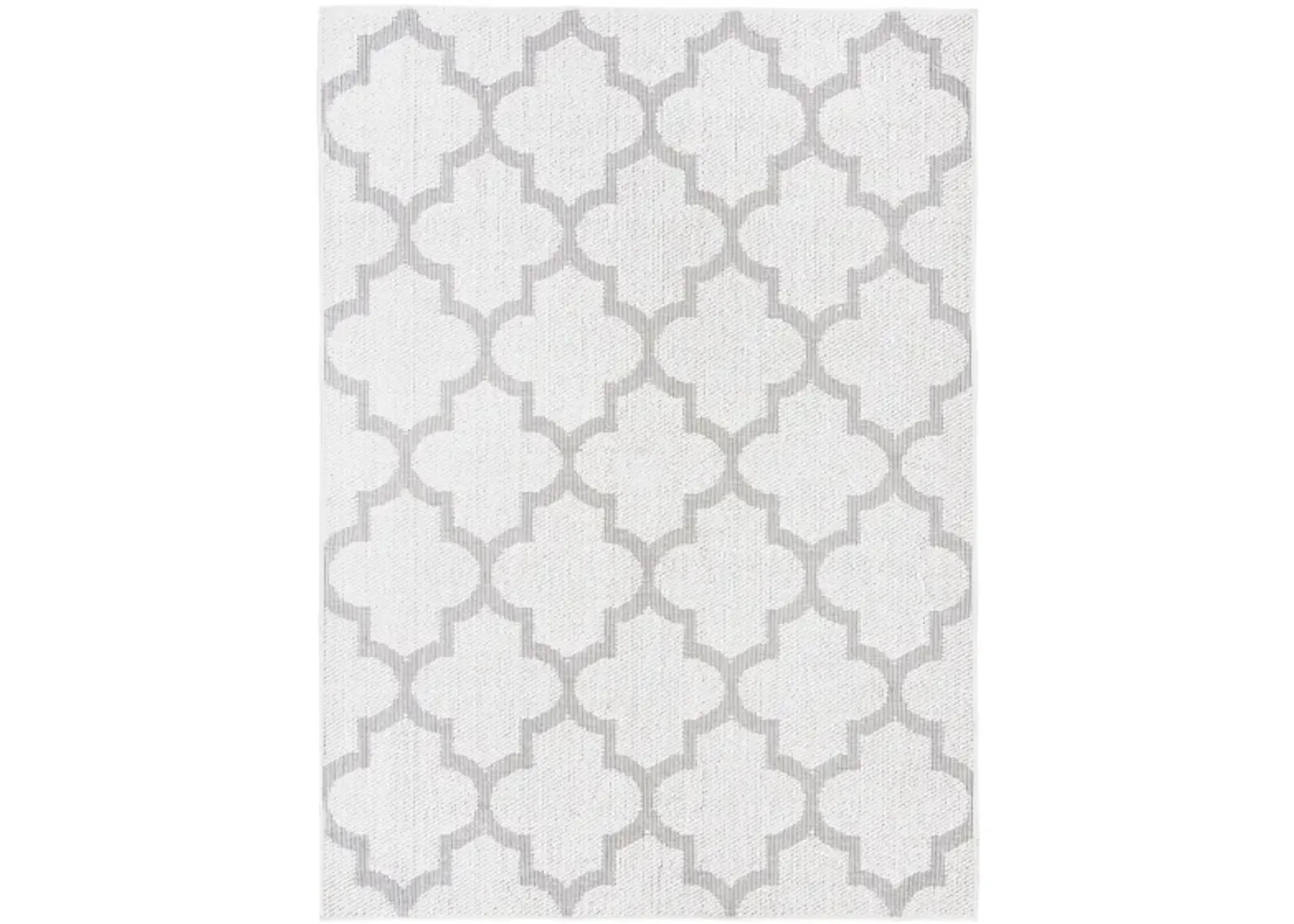 Bermuda Trellis Indoor/Outdoor Area Rug in Ivory & Light Gray by Safavieh