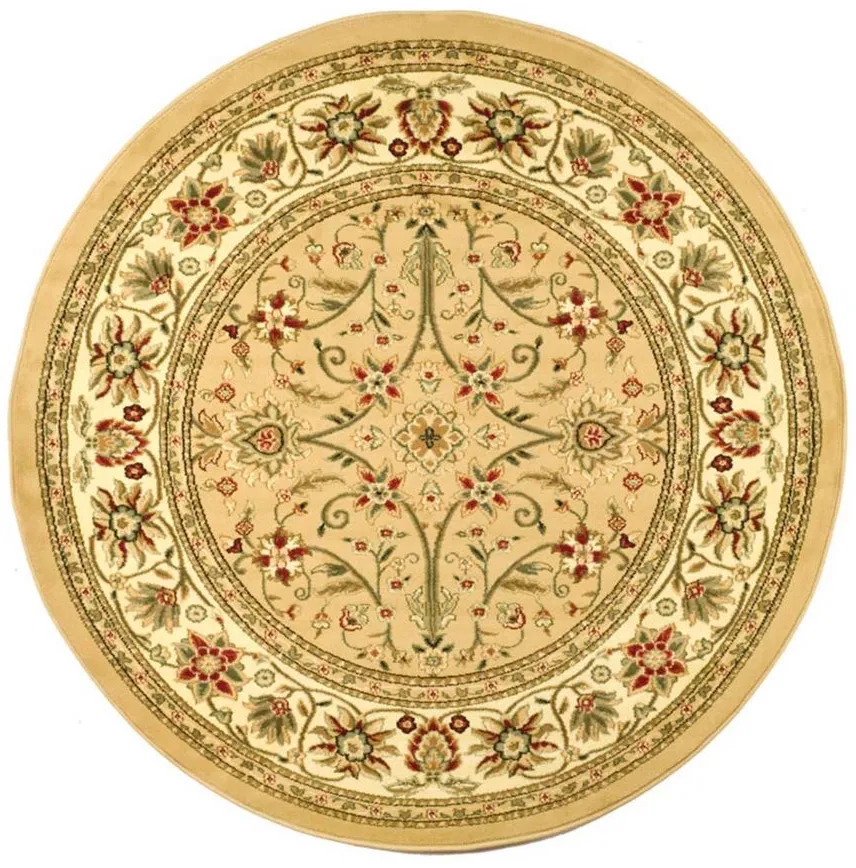 Lyndhurst Area Rug Round in Beige / Ivory by Safavieh