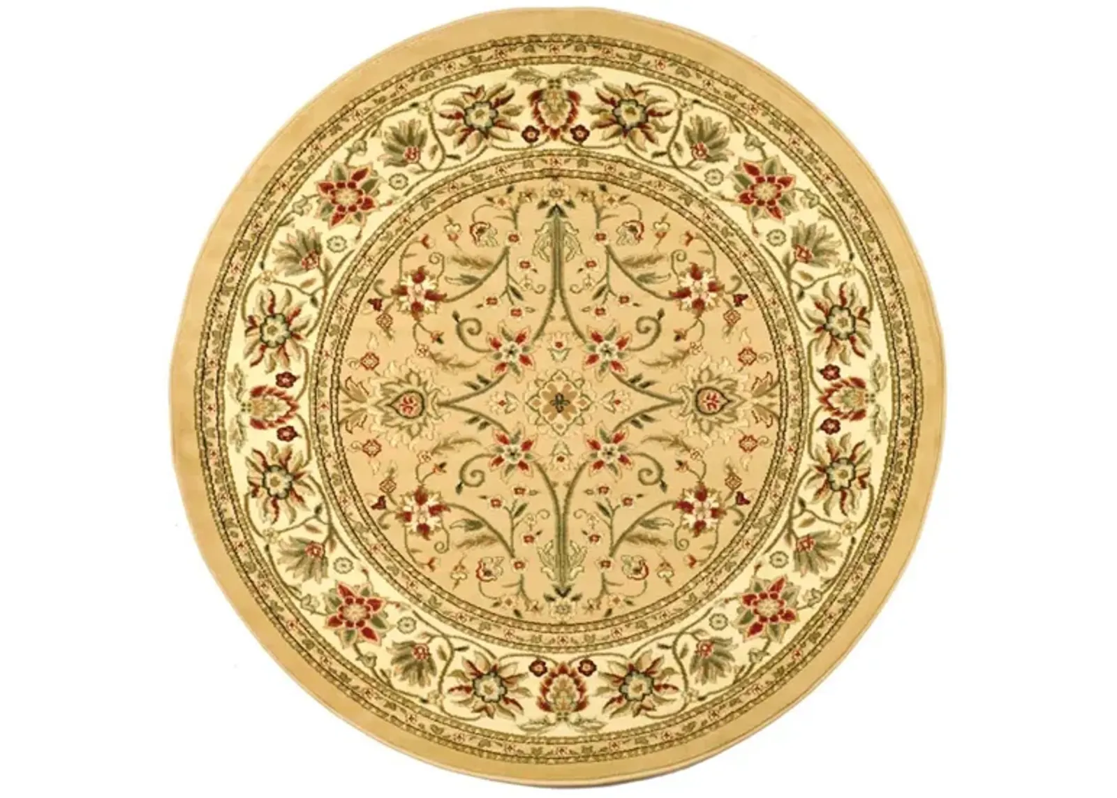 Lyndhurst Area Rug Round in Beige / Ivory by Safavieh