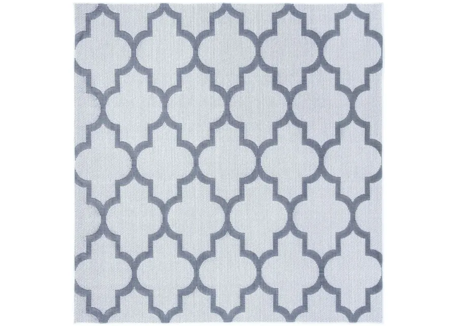 Bermuda Trellis Indoor/Outdoor Square Area Rug in Ivory & Gray by Safavieh