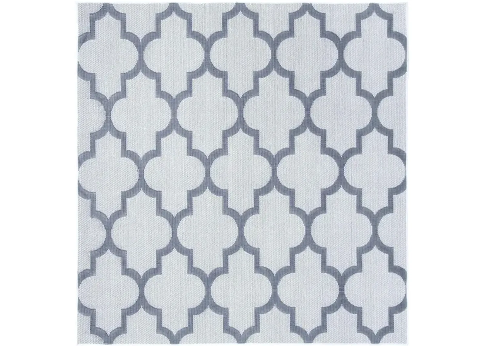 Bermuda Trellis Indoor/Outdoor Square Area Rug in Ivory & Gray by Safavieh