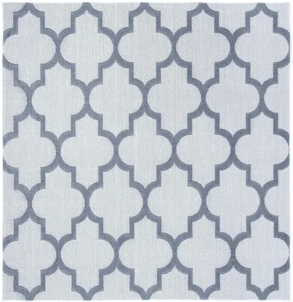 Bermuda Trellis Indoor/Outdoor Square Area Rug in Ivory & Gray by Safavieh