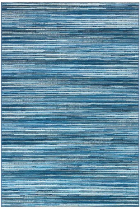 Liora Manne Marina Stripes Indoor/Outdoor Area Rug in China Blue by Trans-Ocean Import Co Inc
