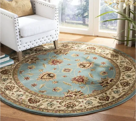 Severn Area Rug Round in Blue / Ivory by Safavieh
