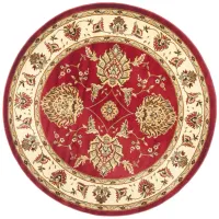 Mersey Area Rug Round in Red / Ivory by Safavieh