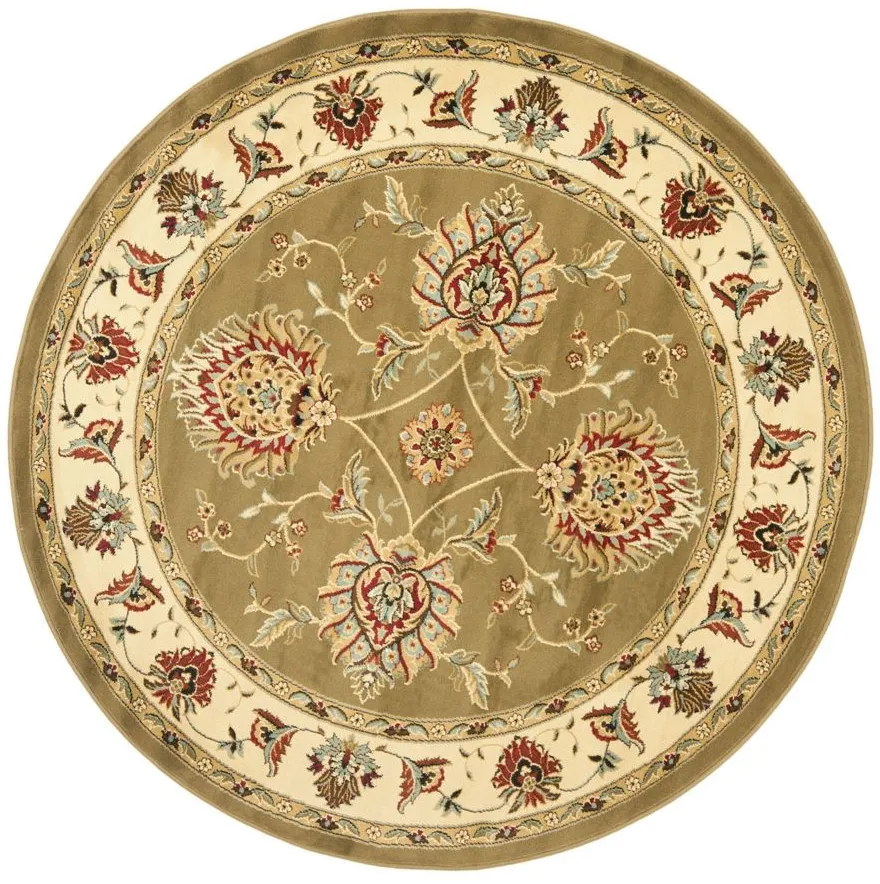 Mersey Area Rug Round in Green / Ivory by Safavieh