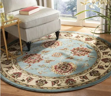 Mersey Area Rug Round in Blue / Ivory by Safavieh