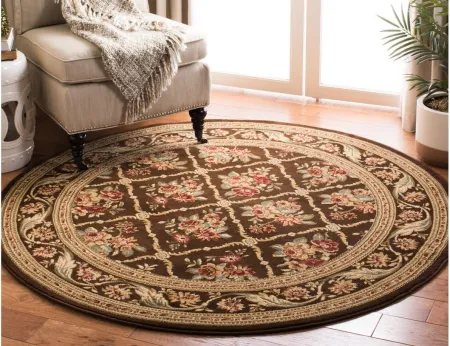 Crown Point Area Rug Round in Brown by Safavieh