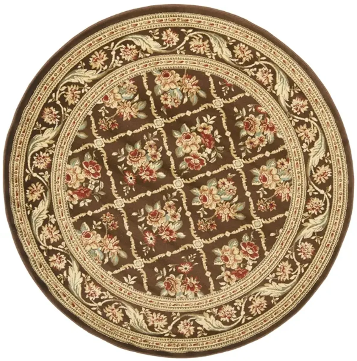 Crown Point Area Rug Round in Brown by Safavieh