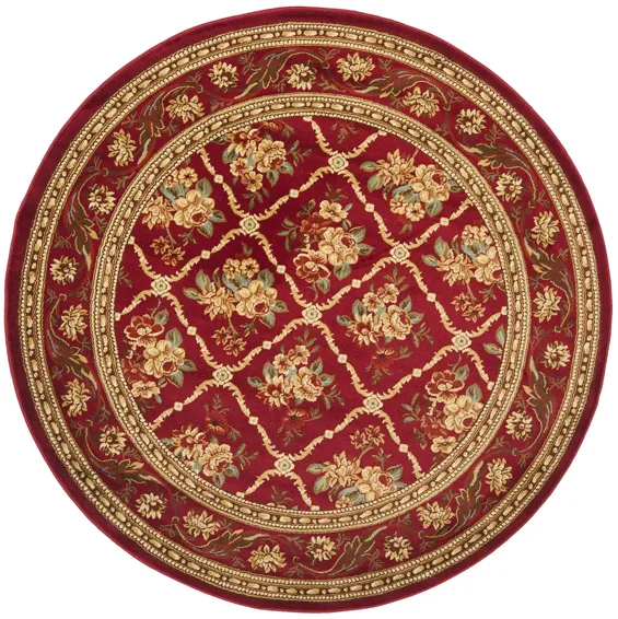 Crown Point Area Rug Round in Red by Safavieh