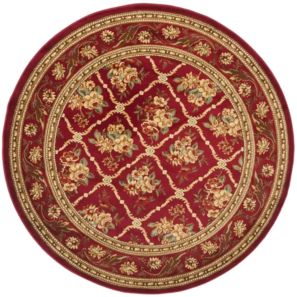 Crown Point Area Rug Round in Red by Safavieh