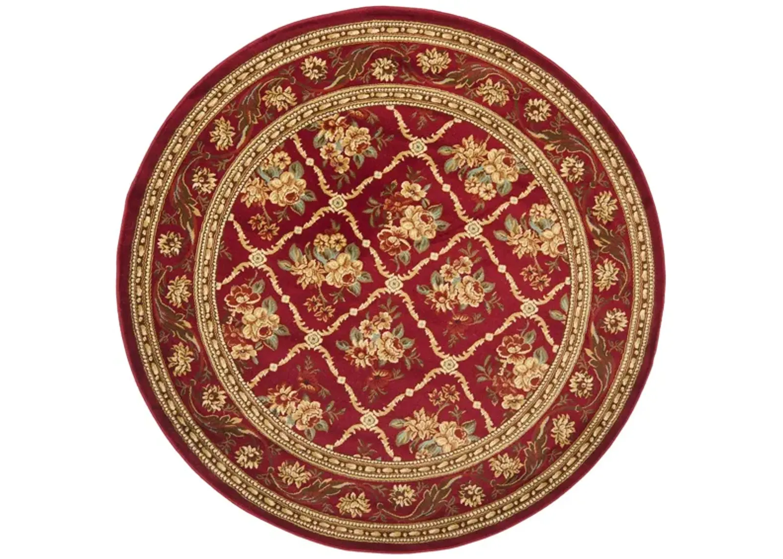 Crown Point Area Rug Round in Red by Safavieh