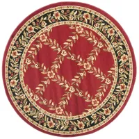 Queensferry Area Rug Round in Red / Black by Safavieh