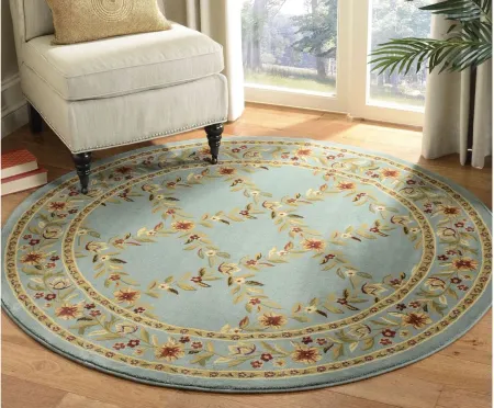 Queensferry Area Rug Round in Blue by Safavieh