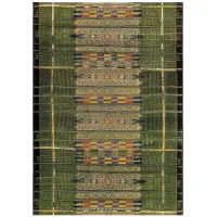 Liora Manne Marina Tribal Stripe Indoor/Outdoor Area Rug in Green by Trans-Ocean Import Co Inc
