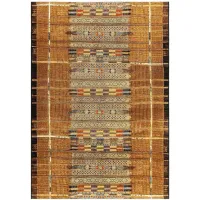 Liora Manne Marina Tribal Stripe Indoor/Outdoor Area Rug in Gold by Trans-Ocean Import Co Inc