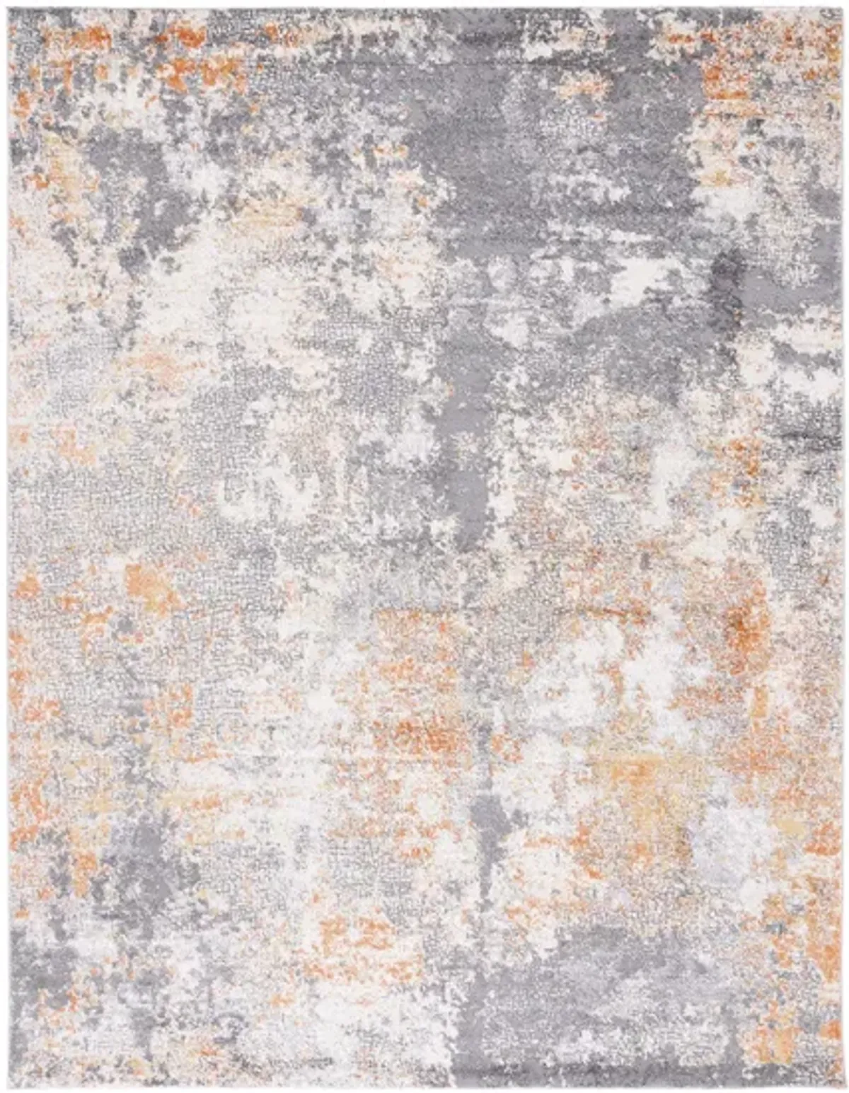 Iommi Area Rug in Gray & Orange by Safavieh