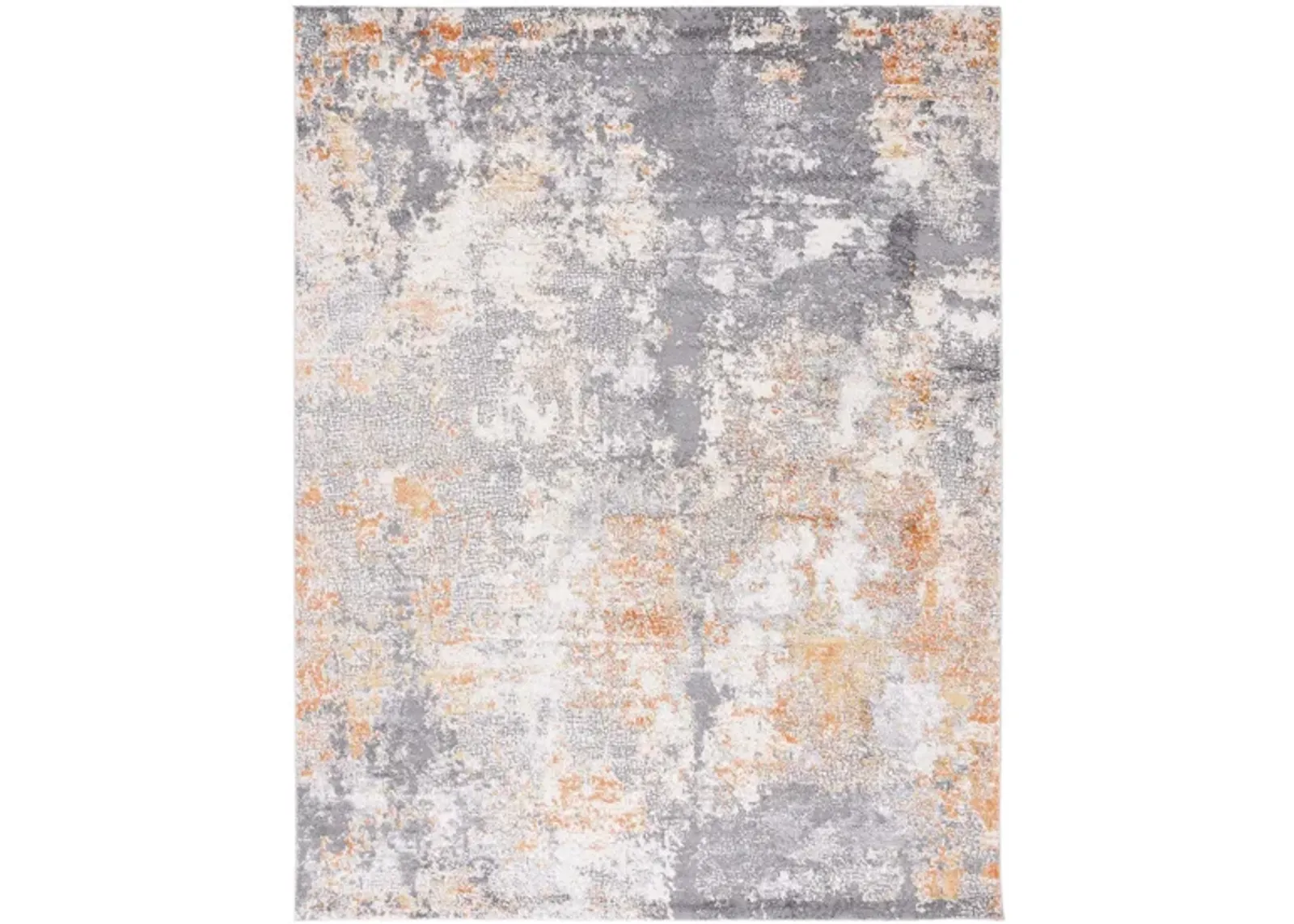 Iommi Area Rug in Gray & Orange by Safavieh