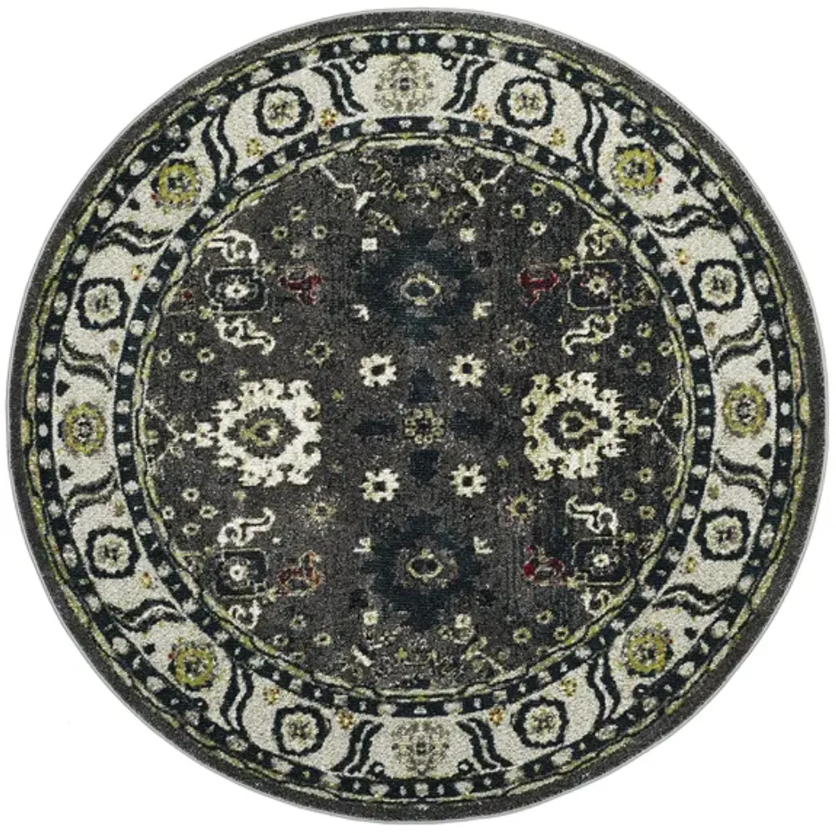 Avicenna Area Rug in Dark Grey & Ivory by Safavieh