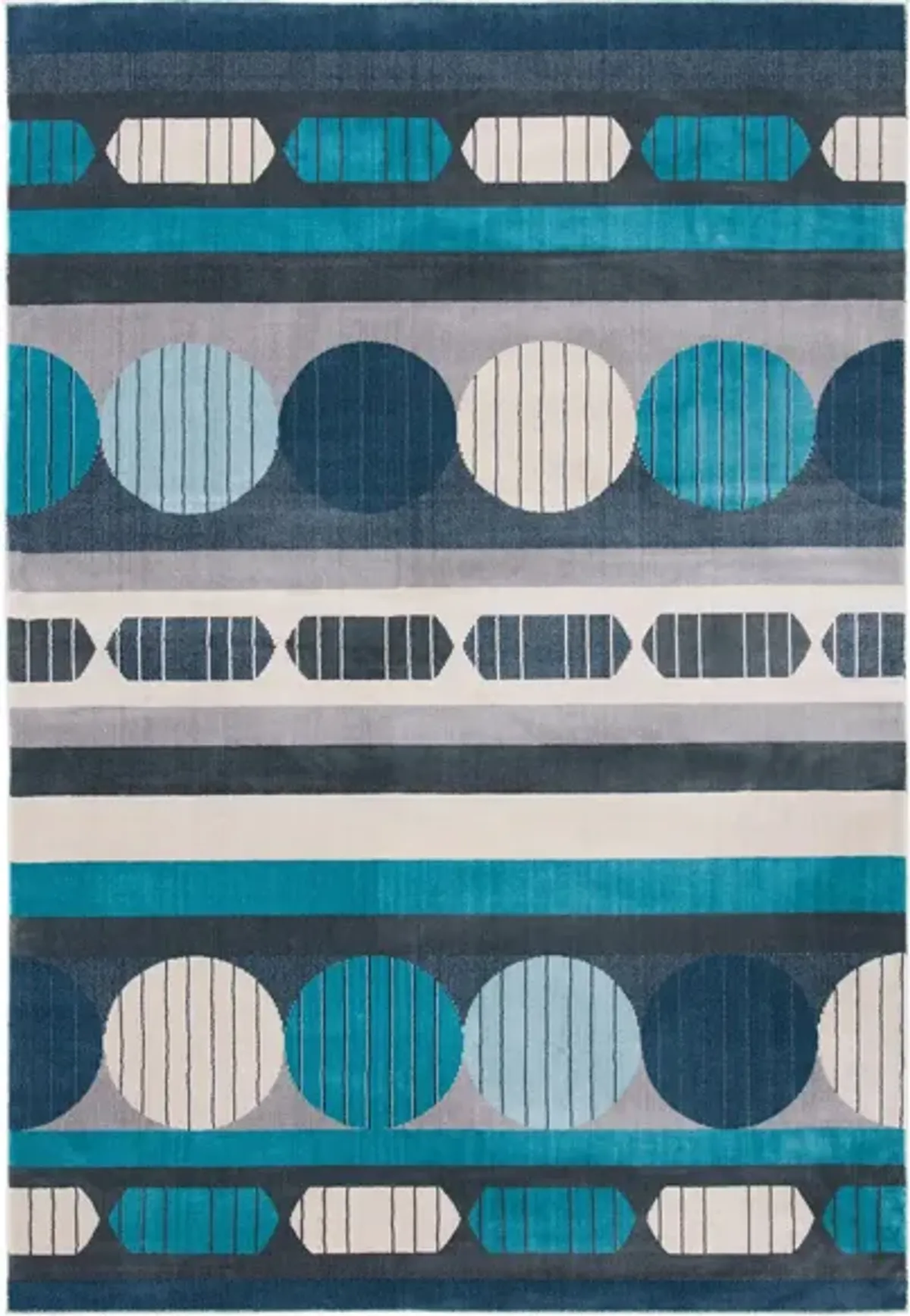 Omnick Area Rug in Gray/Aqua by Safavieh