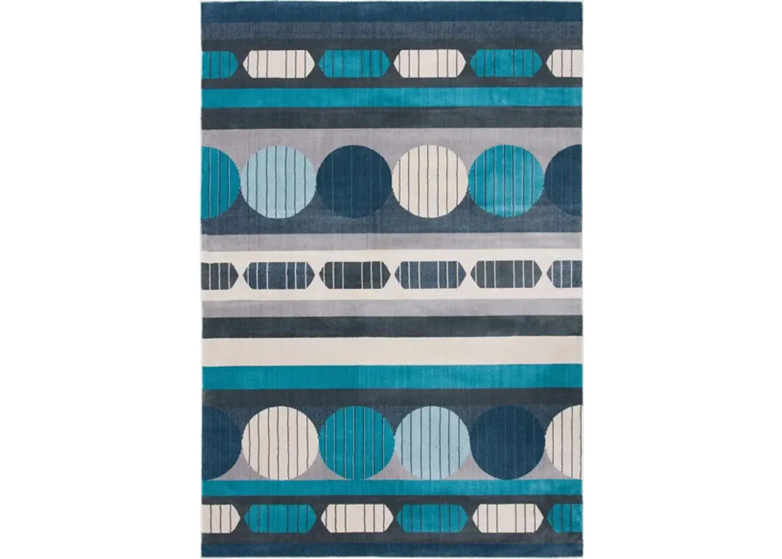 Omnick Area Rug in Gray/Aqua by Safavieh