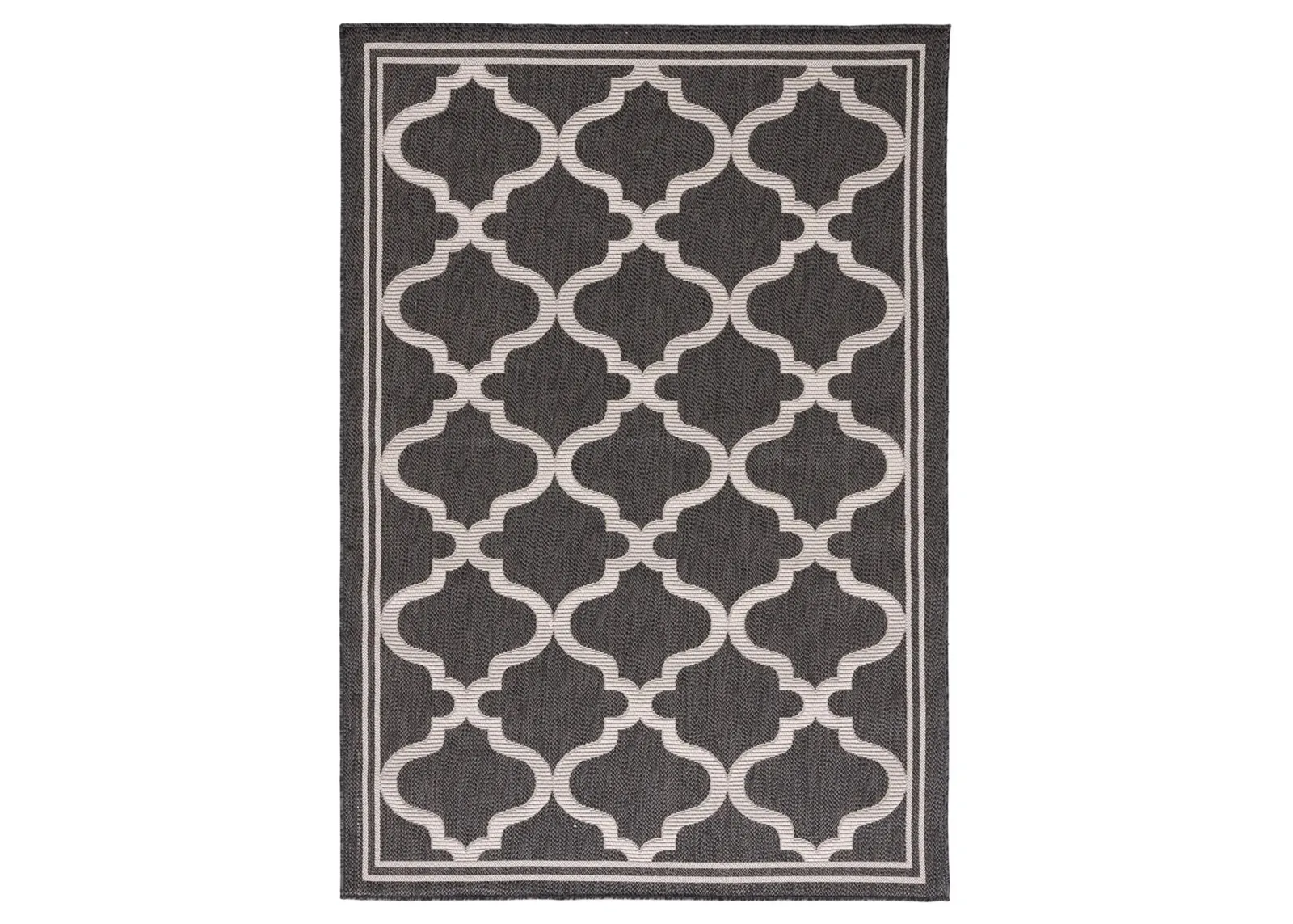 Bermuda Morocco Indoor/Outdoor Area Rug in Charcoal & Ivory by Safavieh