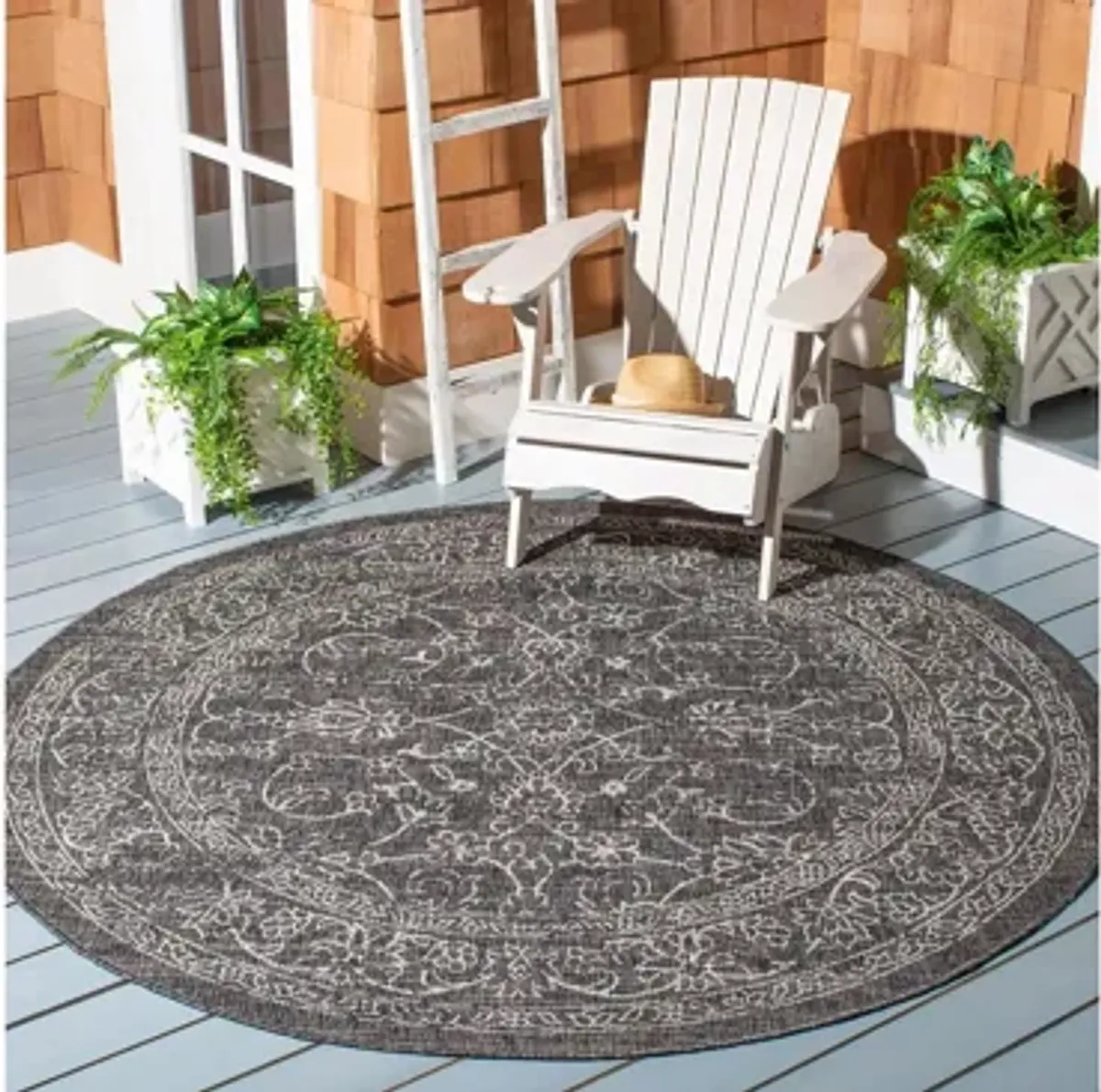 Courtyard Pacific Indoor/Outdoor Area Rug Round