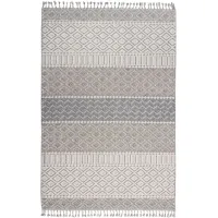 Linwood Area Rug in Ivory/Slate by Nourison