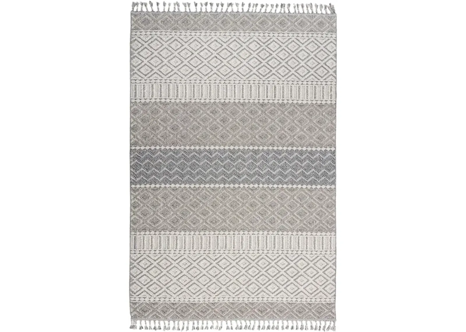 Linwood Area Rug in Ivory/Slate by Nourison