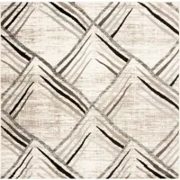 Siegfried Area Rug Square in Cream / Charcoal by Safavieh