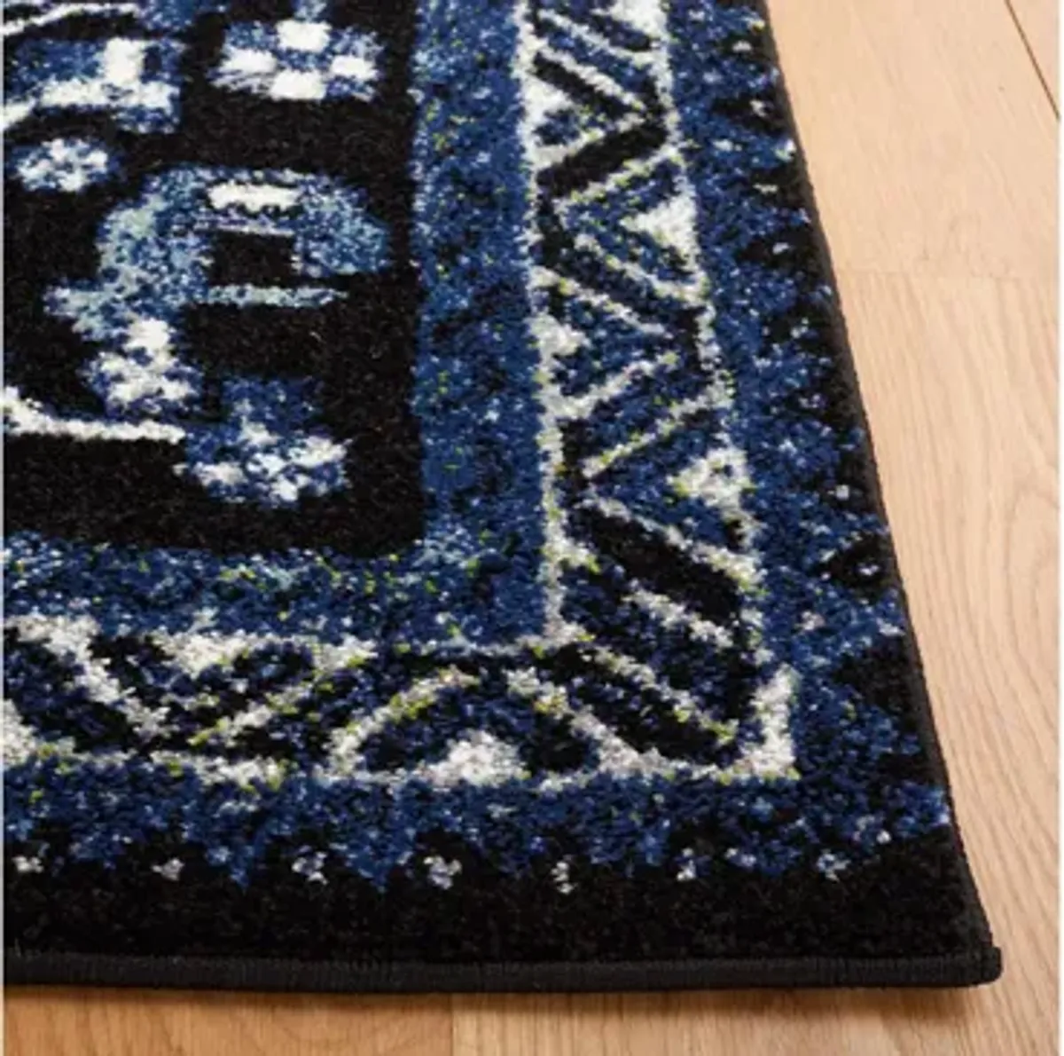 Vintage Hamadan Blue Area Rug