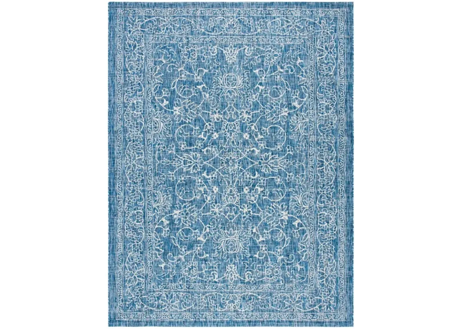 Courtyard Pacific Indoor/Outdoor Area Rug in Navy & Ivory by Safavieh