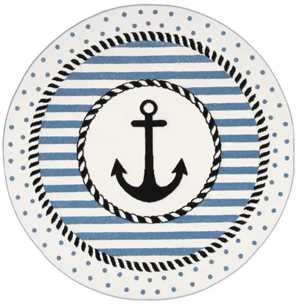 Carousel Anchor Kids Area Rug Round