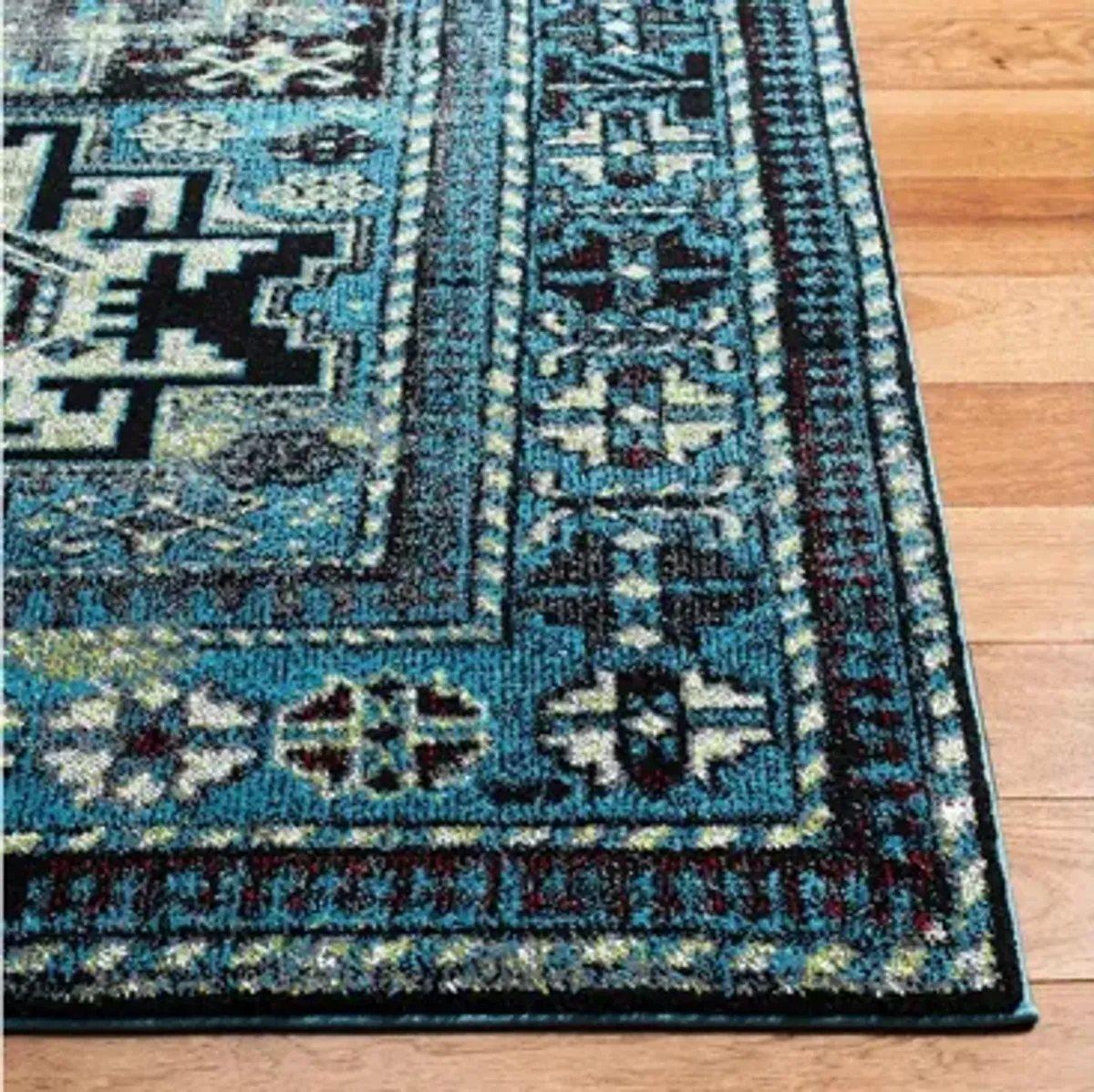 Zagros Light Blue Runner Rug