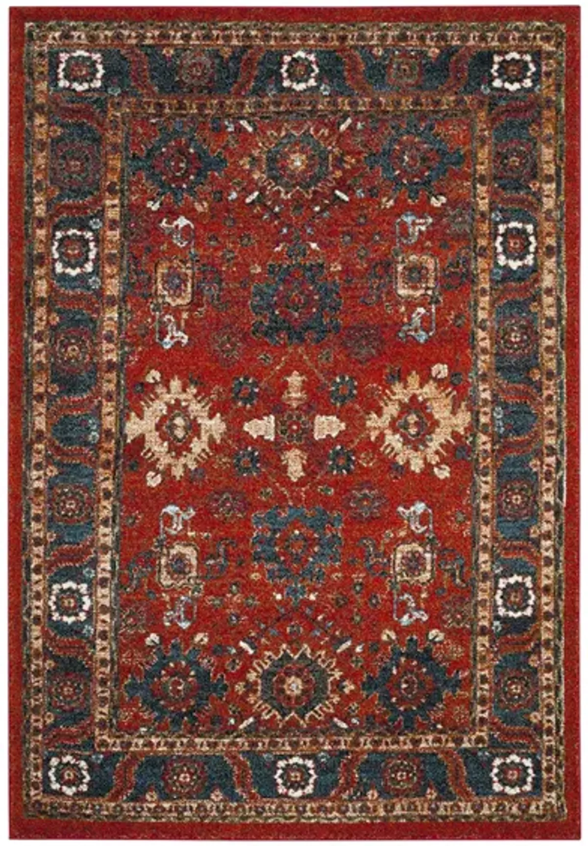 Avicenna Orange Area Rug in Orange & Blue by Safavieh