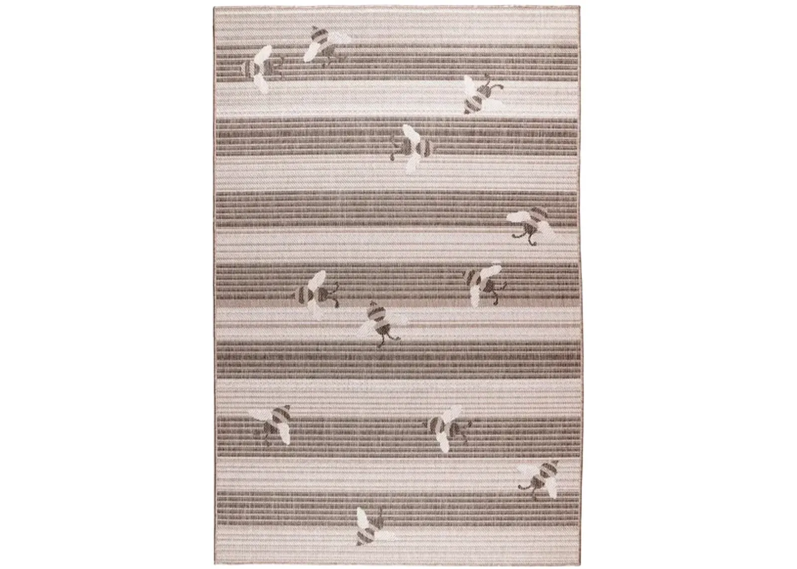 Liora Manne Malibu Sweet Bees Indoor/Outdoor Area Rug in Neutral by Trans-Ocean Import Co Inc