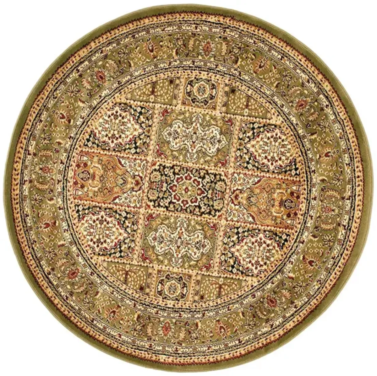 Wight Area Rug Round in Multi / Green by Safavieh