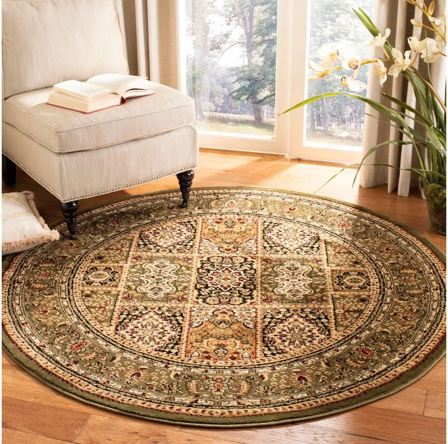 Wight Area Rug Round in Multi / Green by Safavieh