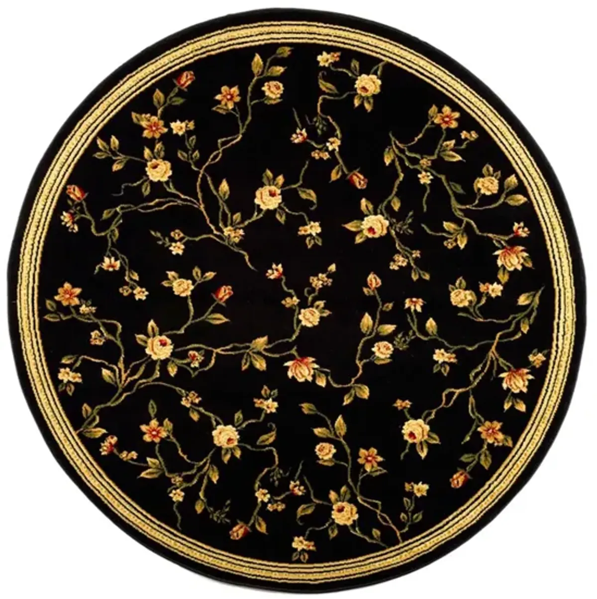 Paulding Area Rug Round in Black by Safavieh