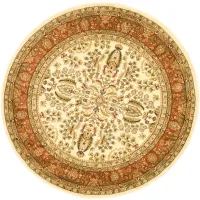 Forester Area Rug Round in Ivory / Rust by Safavieh