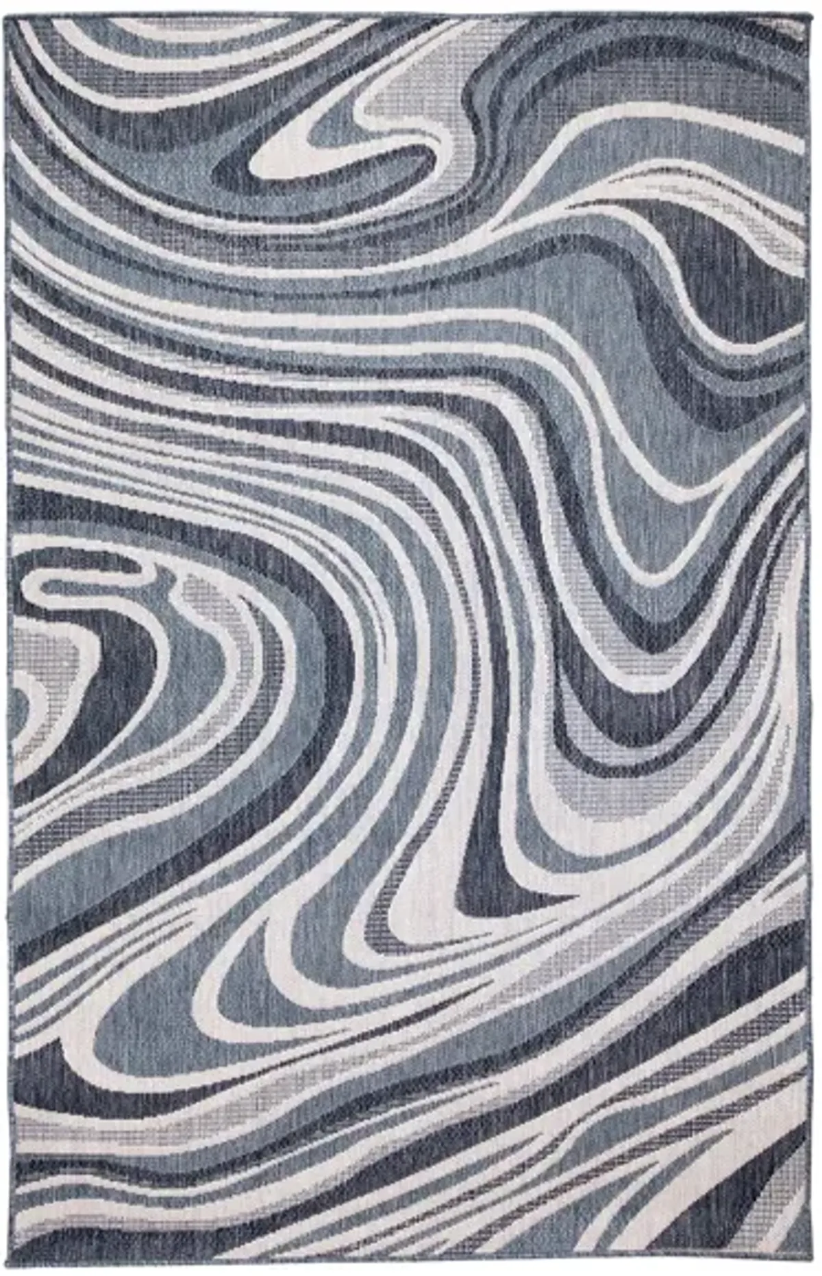 Liora Manne Malibu Waves Indoor/Outdoor Area Rug in Navy by Trans-Ocean Import Co Inc