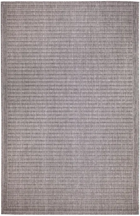 Liora Manne Malibu Simple Border Indoor/Outdoor Area Rug in Charcoal by Trans-Ocean Import Co Inc